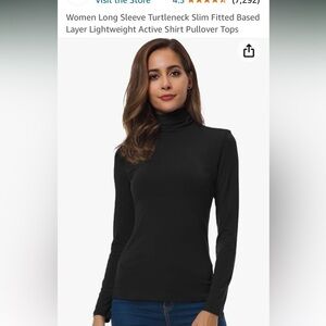 Easy essentials Long Sleeve Turtleneck Slim Fitted Based Layer Pullover NWOT